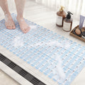 COLOR&GEOMETRY Non Slip Shower Mat – 40x90cm Anti Mould Bath Mat, Blue
