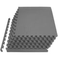 ProsourceFit Extra Thick Puzzle Exercise Mat | 3/4 Inch EVA Foam Tiles, Grey