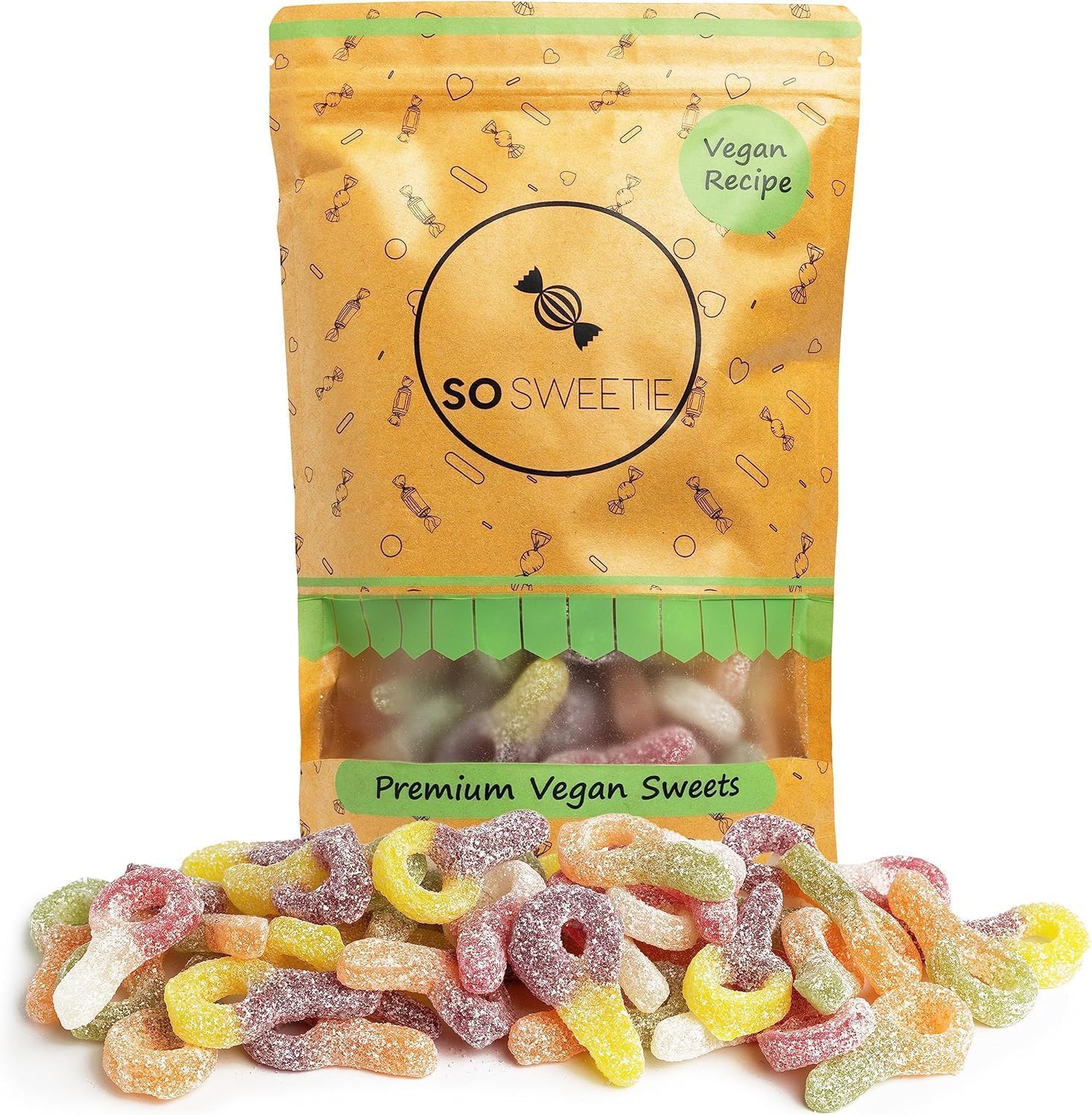 SoSweetie Vegan Fizzy Dummies - Pick and Mix Sweets Resealable Pouch
