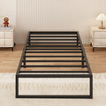 Yicensen Single Metal Platform Bed Frame | 90x190cm Steel Slat Support