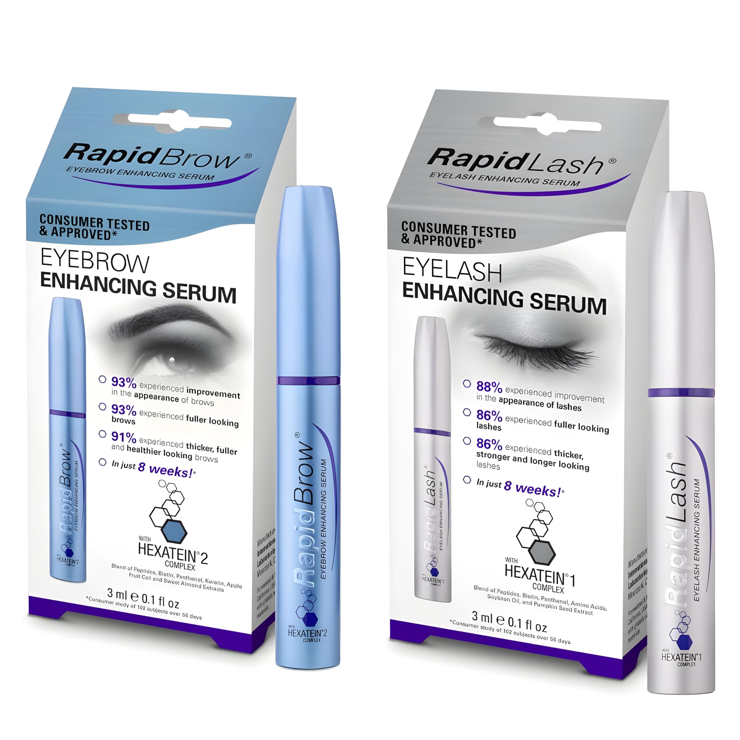 RapidLash Lash & Brow Serum Bundle – Eyelash and Eyebrow Enhancer Set