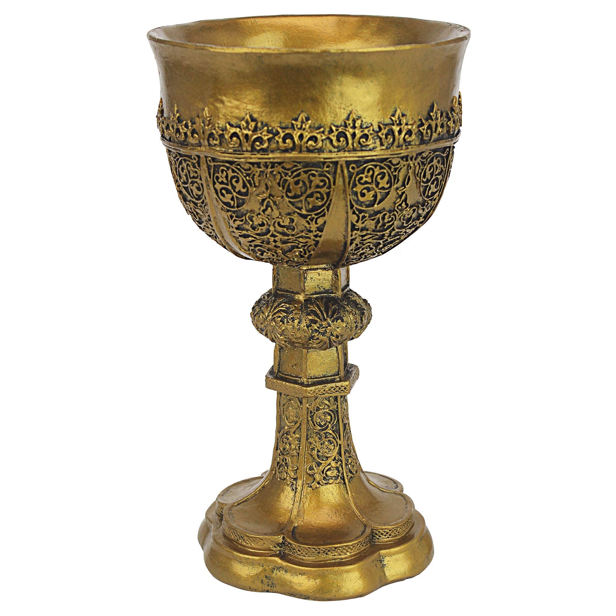 Design Toscano King Arthur Medieval Golden Chalice - Gothic Goblet Decor