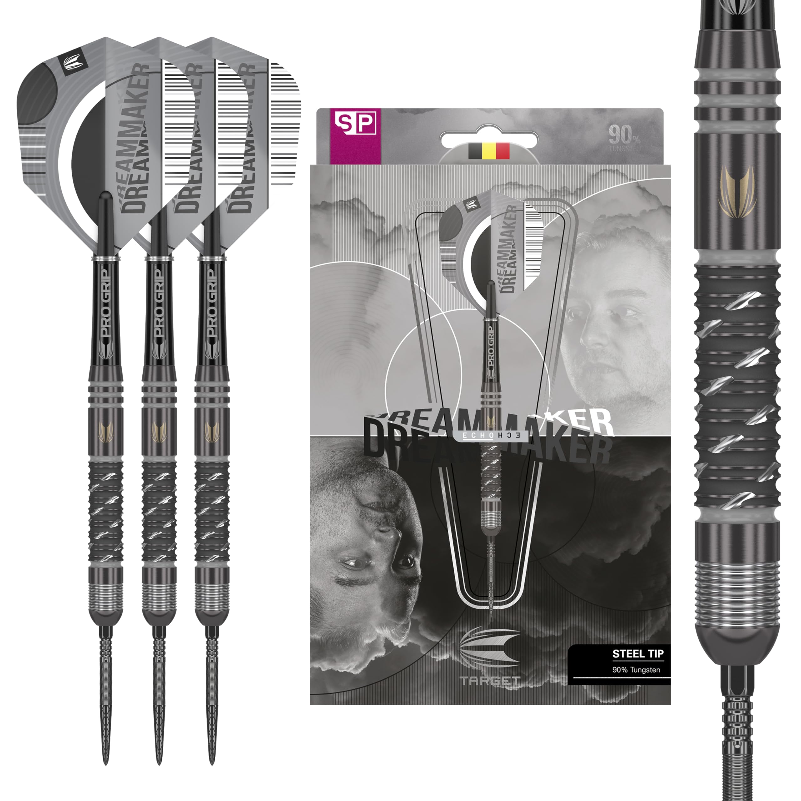 Target Darts Dimitri Van Den Bergh x ECHO 90% Tungsten Steel Tip Set - 24g