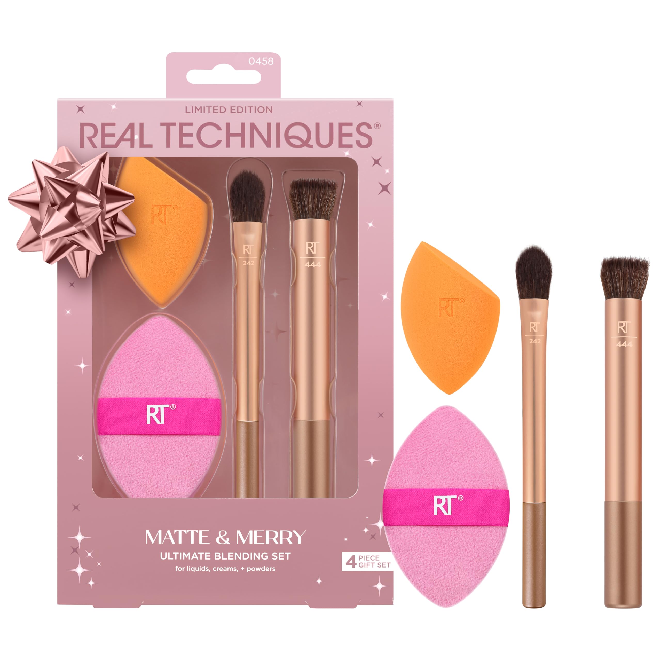 Real Techniques Matte & Merry Ultimate Blending Kit - 4 Piece Gift Set