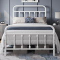 Yaheetech 3ft Single Metal Bed Frame | Vintage Iron Platform Bed - White