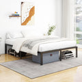 VERFARM King Size Metal Platform Bed Frame | 36cm Height with Storage