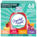 Crystal Light Energizing Drink Mix Variety Pack - 44ct Caffeinated Packets