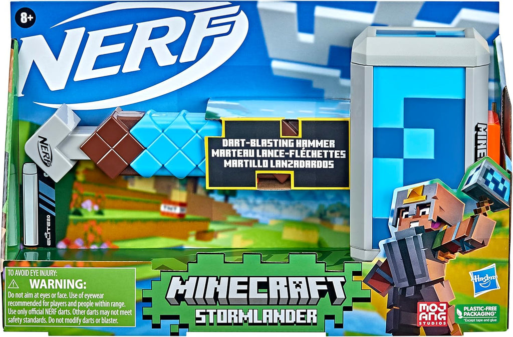 Nerf Minecraft Stormlander Dart-Blasting Hammer – 3 Elite Darts