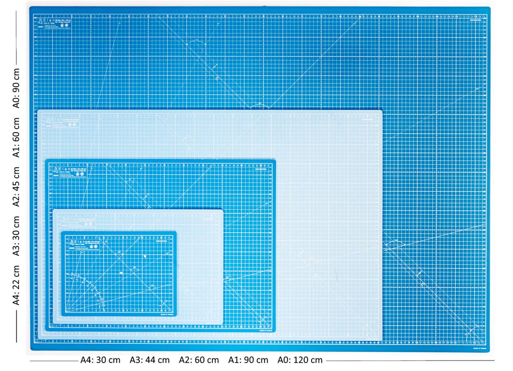 Elan A0 Self Healing Cutting Mat | 120x90cm 5-Ply Blue Craft Board