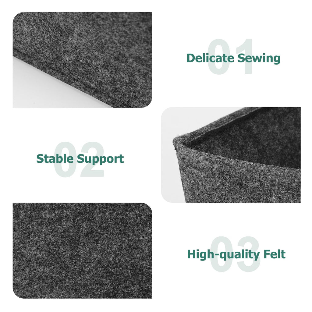 Felt Basket Storage, 2 Pack Foldable Felt Storage Boxes with Handle - image 4