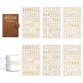 Gold Puffy Alphabet Stickers – 6 Sheets 1 Inch 3D Foam Letters