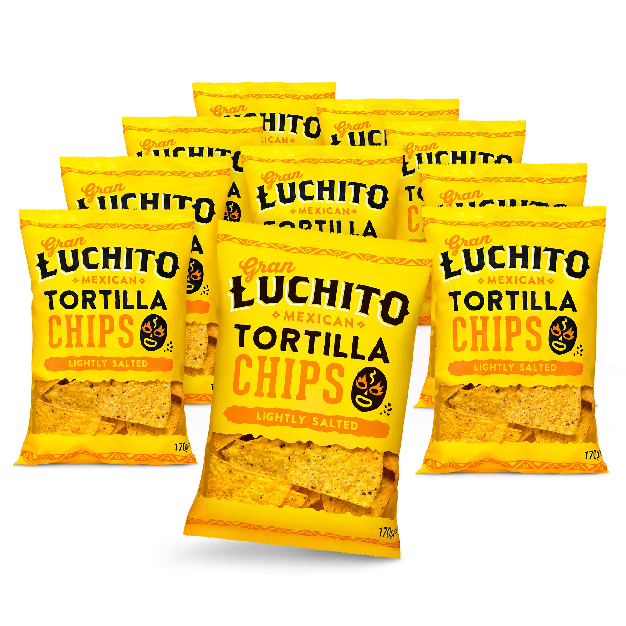 Gran Luchito Lightly Salted Tortilla Chips - Gluten Free (10 x 170g)