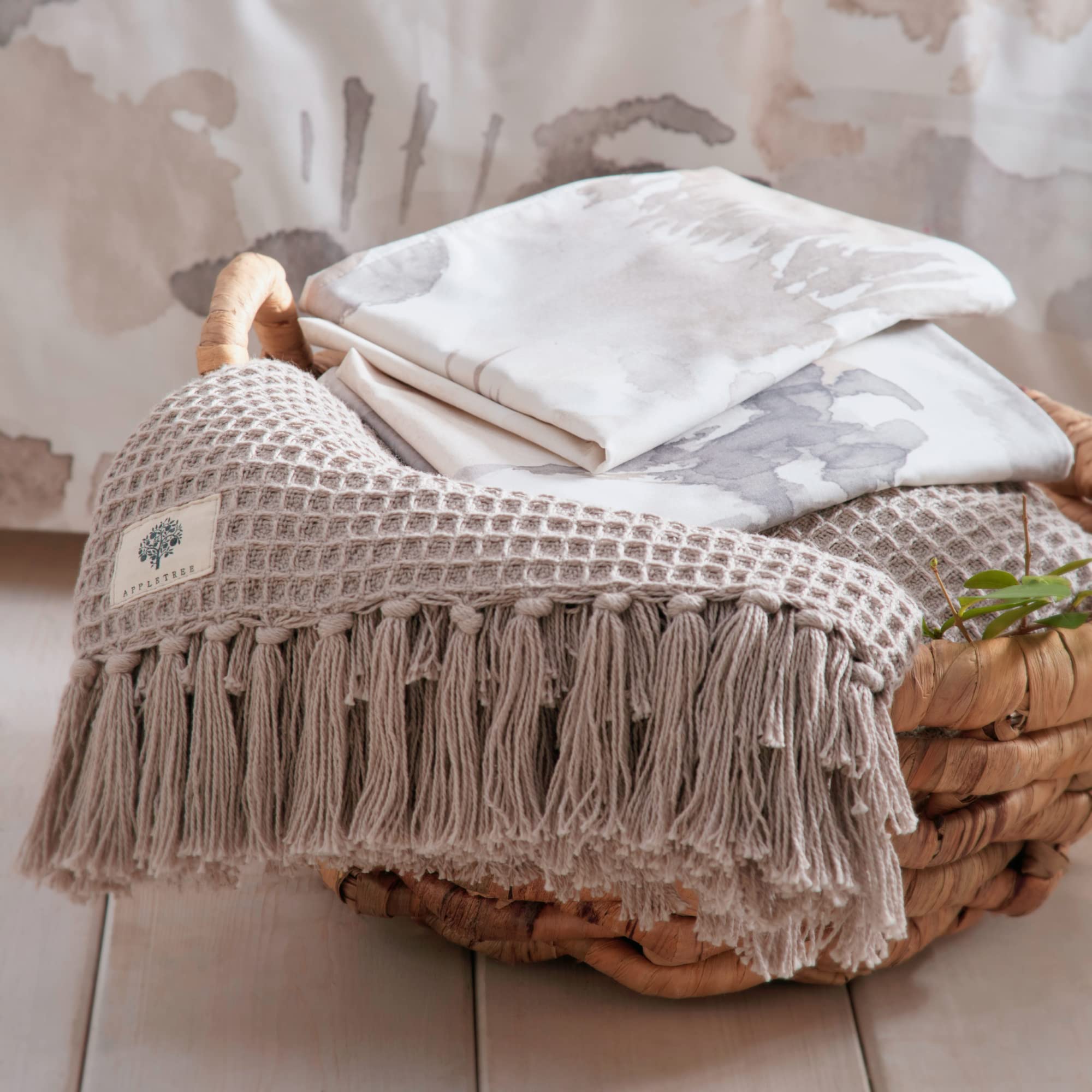 Appletree Linen Landscape Single Duvet Cover | Soft 100% Cotton Bedding