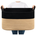 Jolof Store Large Cotton Rope Storage Basket – 65L Woven Toy Bin