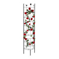 Relaxdays Metal Garden Trellis – 180cm Ornate Plant Support, Black