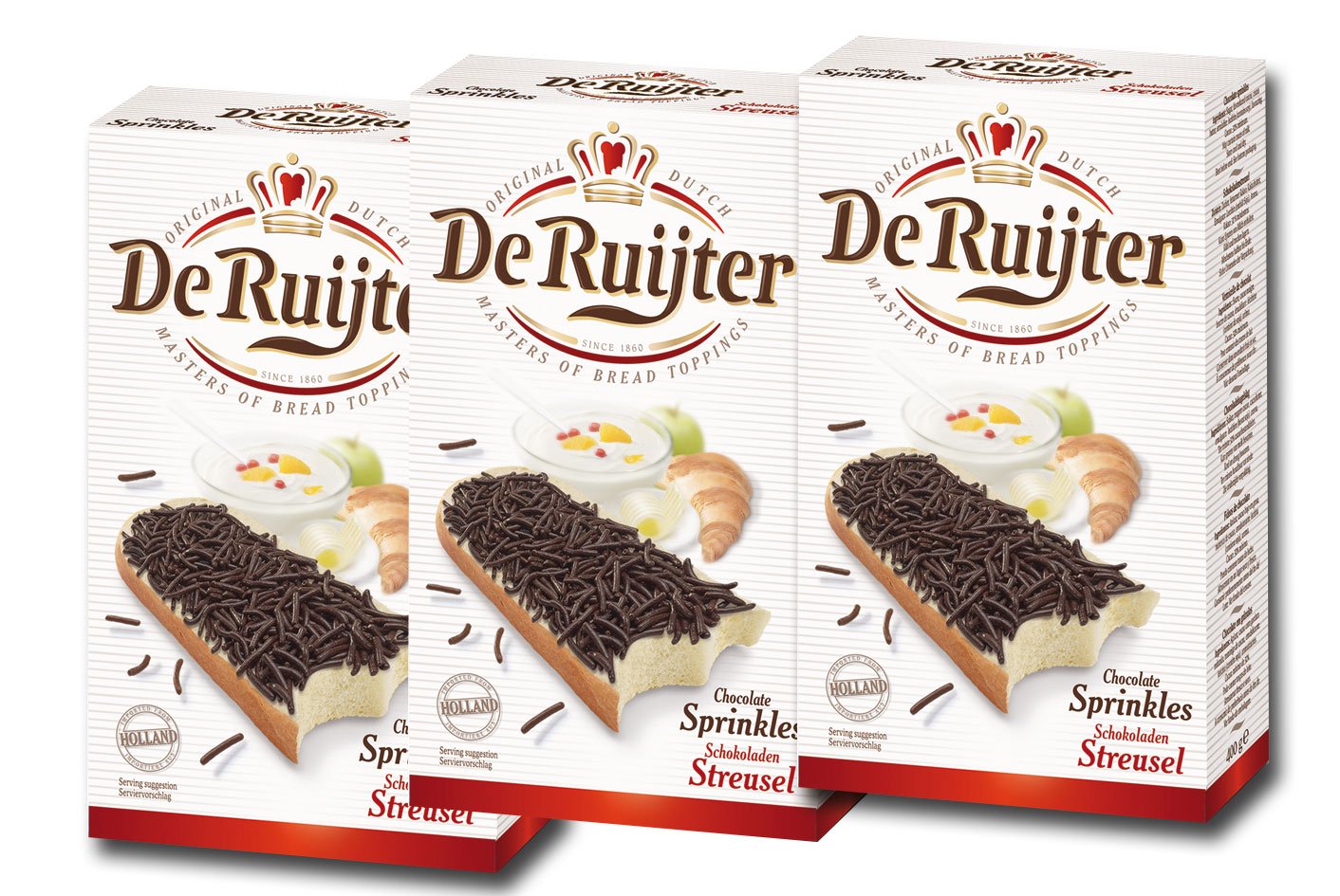 De Ruijter Dark Chocolate Sprinkles – Dutch Dessert Topping, 14 oz