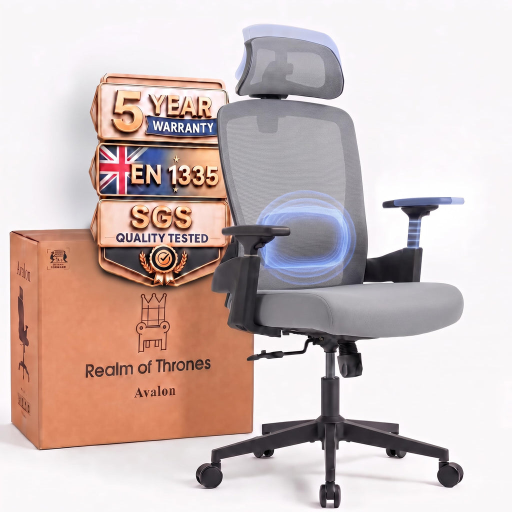 Realm of Thrones Ergonomic Office Chair, 3D Armrests and 2D Lumbar Support - image 1
