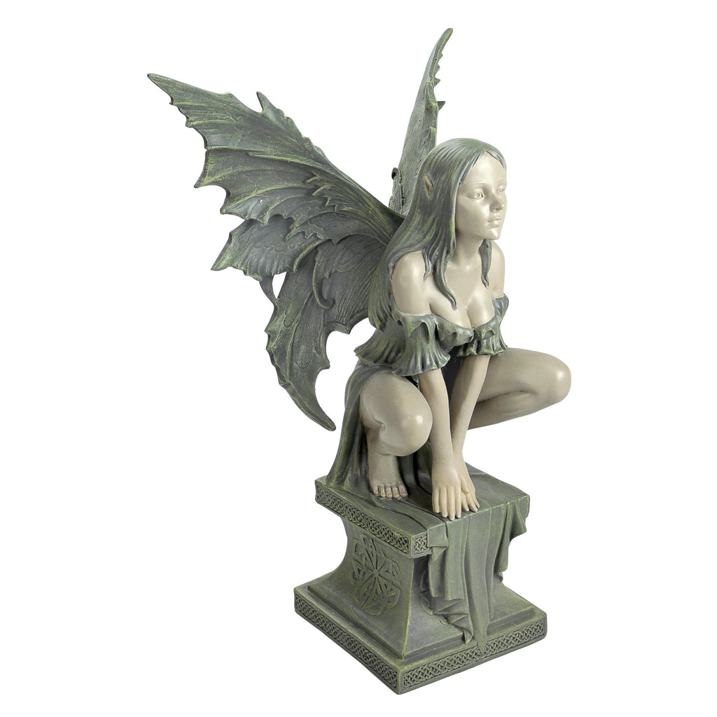 Design Toscano Celtic Fairy Outdoor Garden Statue – Two Tone Stone, 48.5cm
