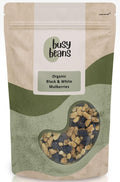 Busy Beans Organic Sun Dried Black & White Mulberries - 1kg Bag