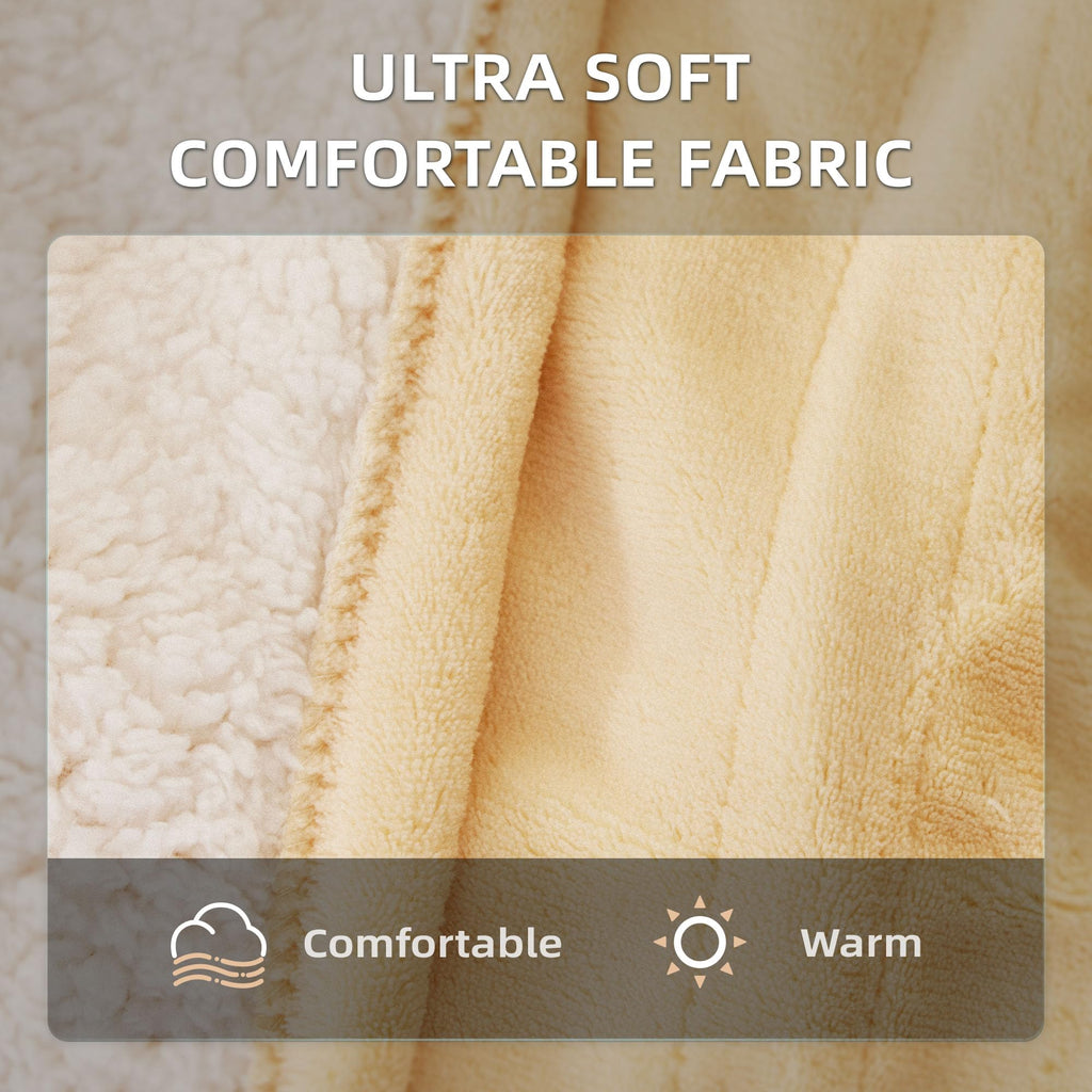 JET'S HOME Electric Blanket – 130x160cm Heated Throw with 6 Heat Settings