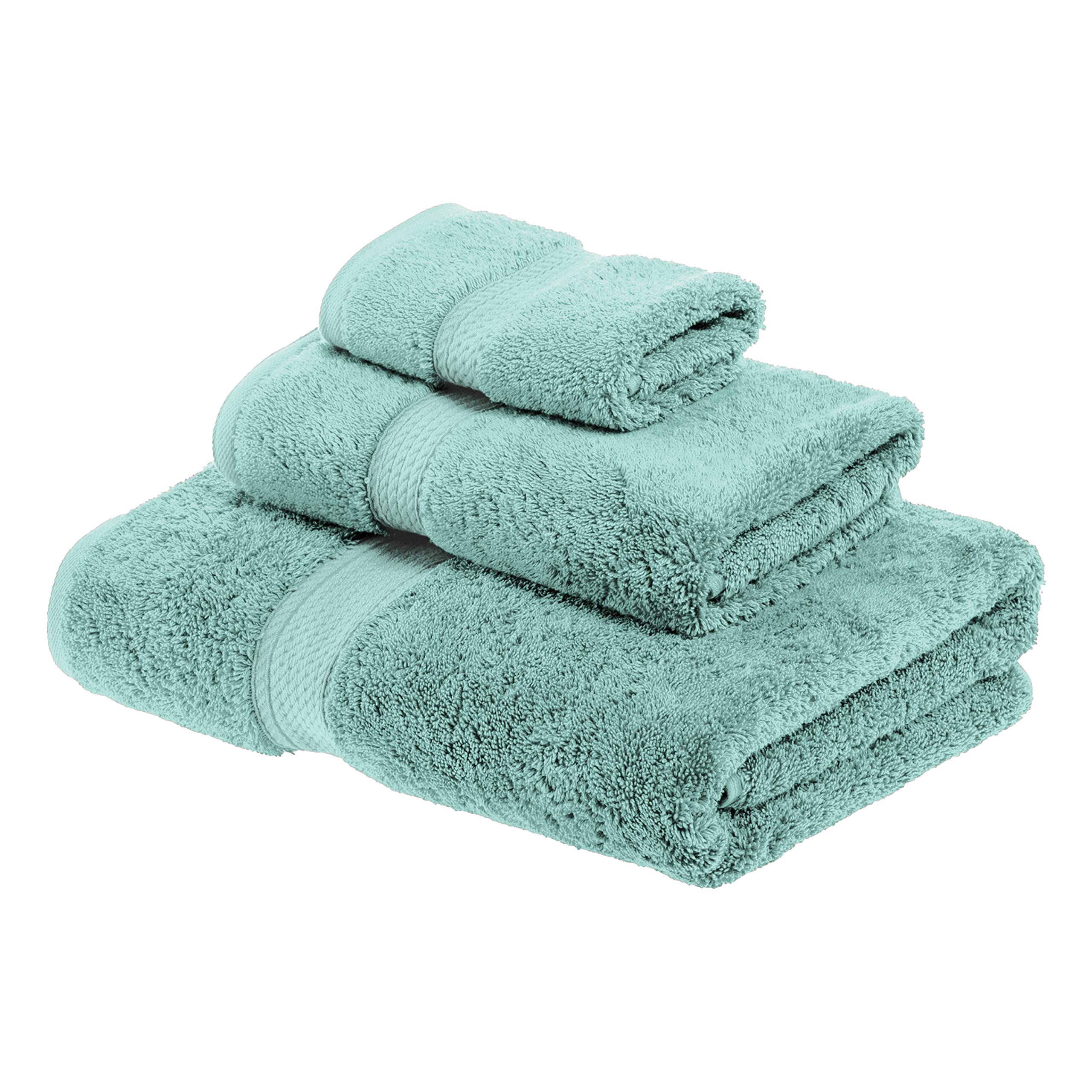 900 GSM 100% Cotton 3-Piece Towel Set – Seafoam