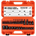 HORUSDY 31-Piece Torx Bit and Female External E-Torx Socket Set