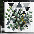 Abakuhaus Eucalyptus Leaves Shower Curtain | Waterproof Fabric – 175x200cm