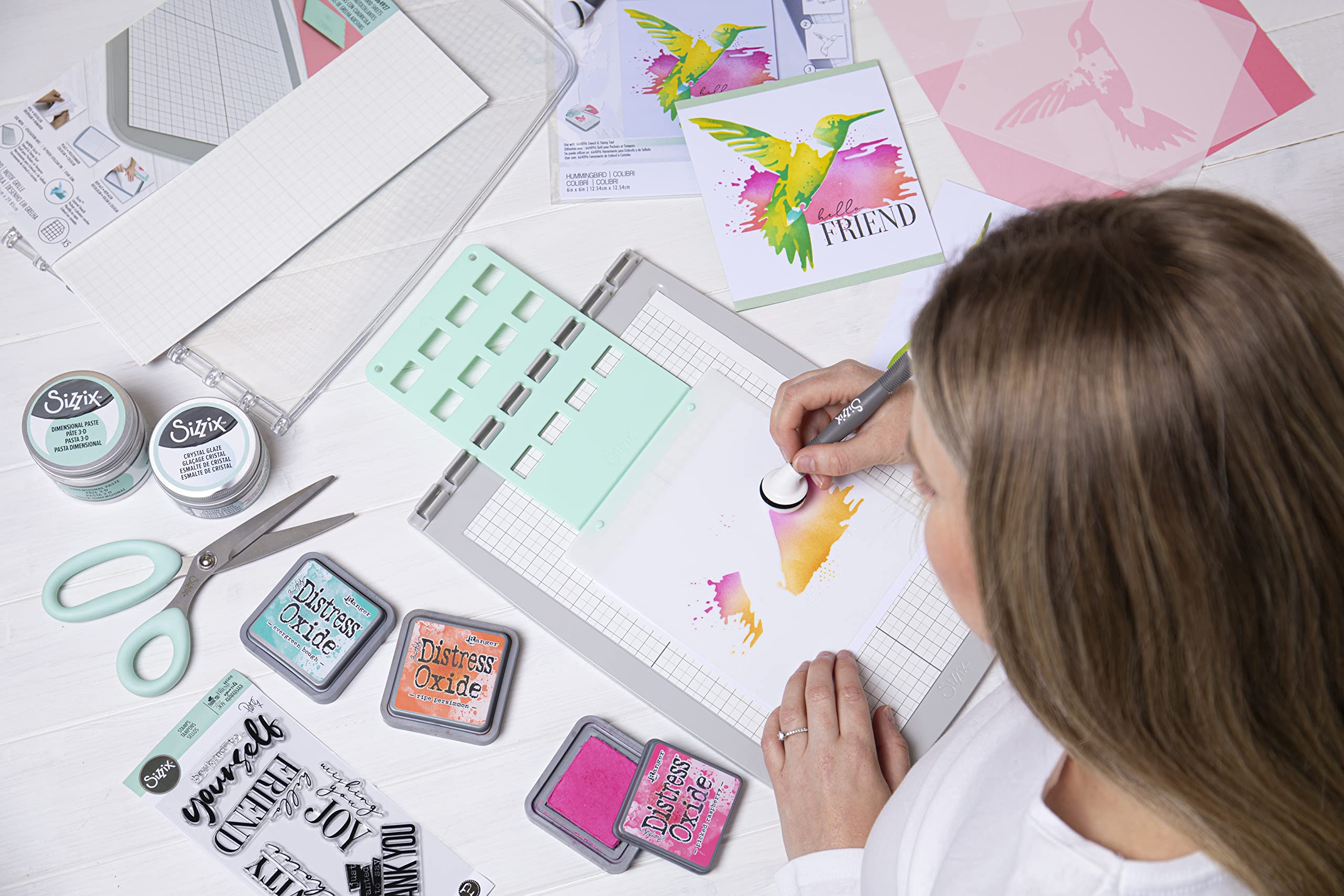 Sizzix Stencil & Stamp Tool for Cardmaking – Dual-Purpose Craft Tool