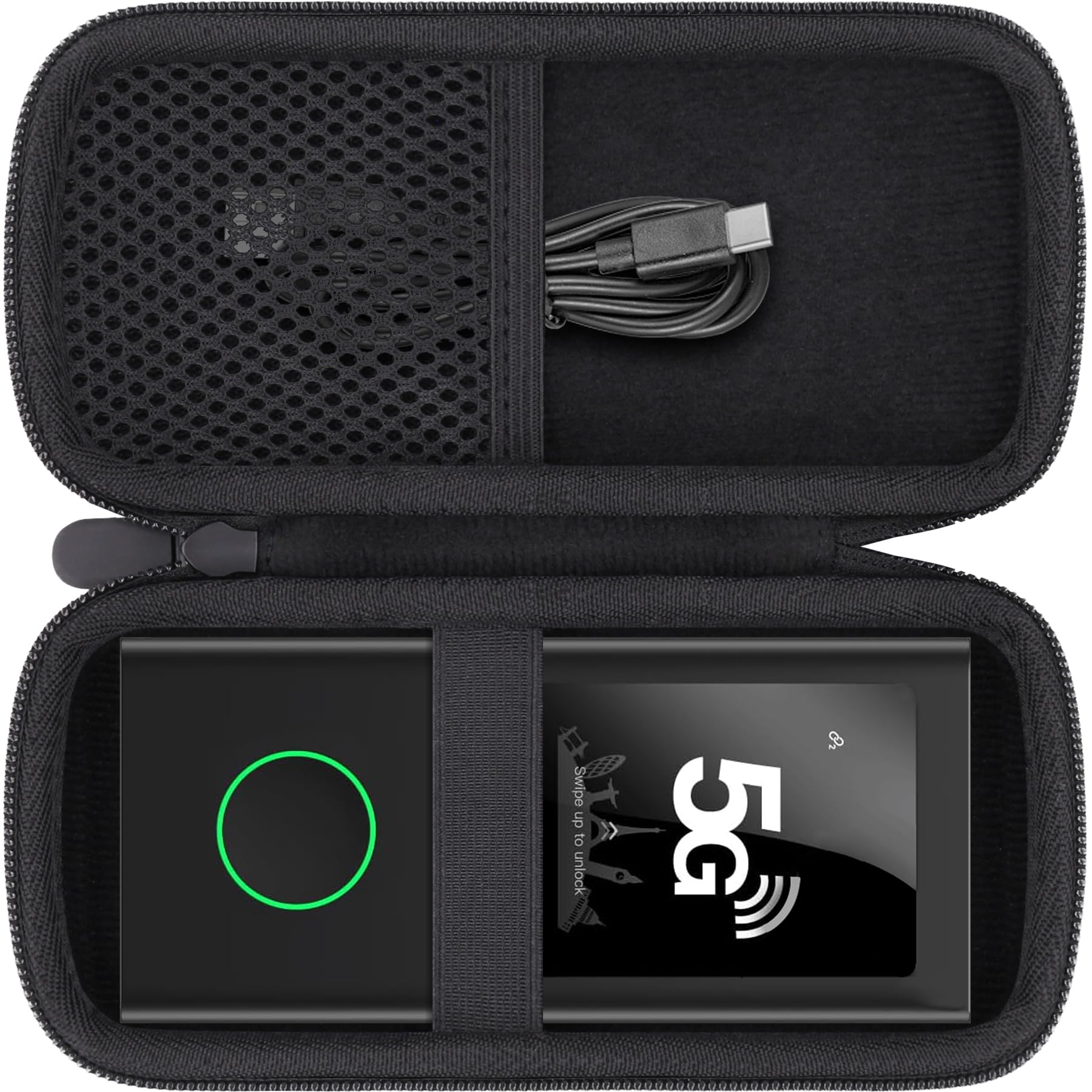 Aenllosi Hard Travel Case for GlocalMe Numen Air 5G WiFi Hotspot – Black
