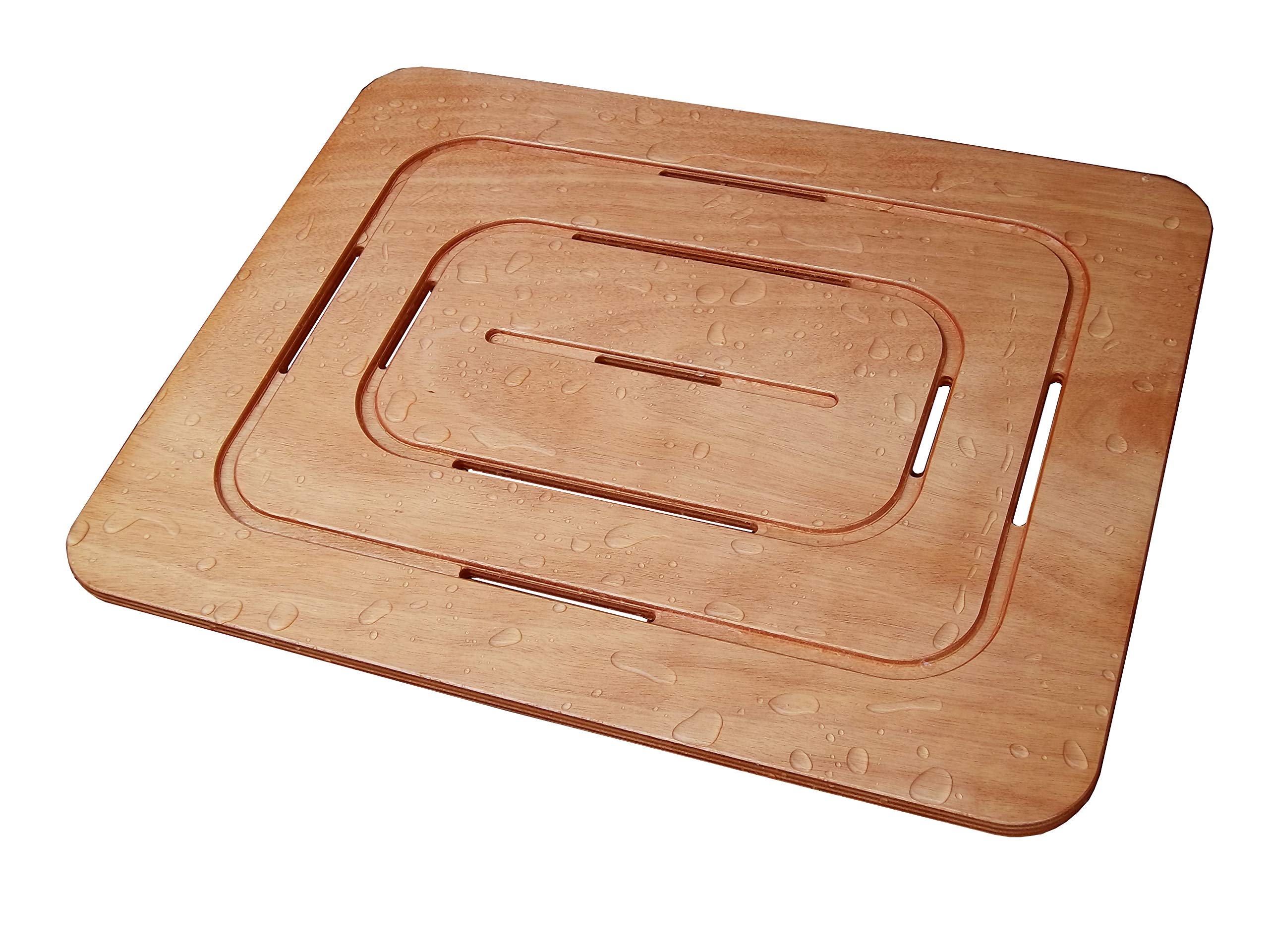 Castelmerlino Okumè Marine Plywood Shower Deck Mat – 54 x 68 cm