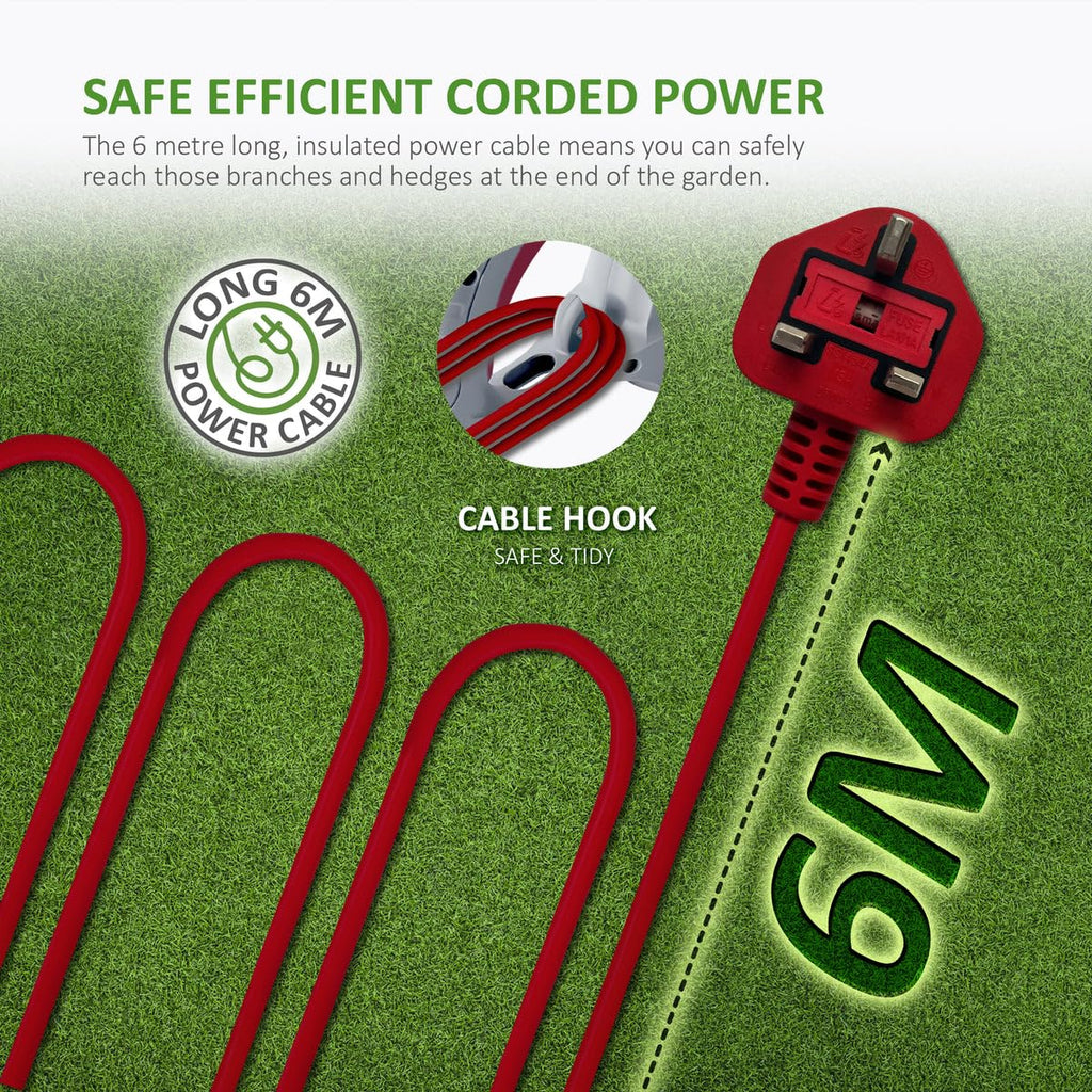 NETTA 500W Corded Hedge Trimmer | 50cm Diamond Blade | Lightweight 2.6kg