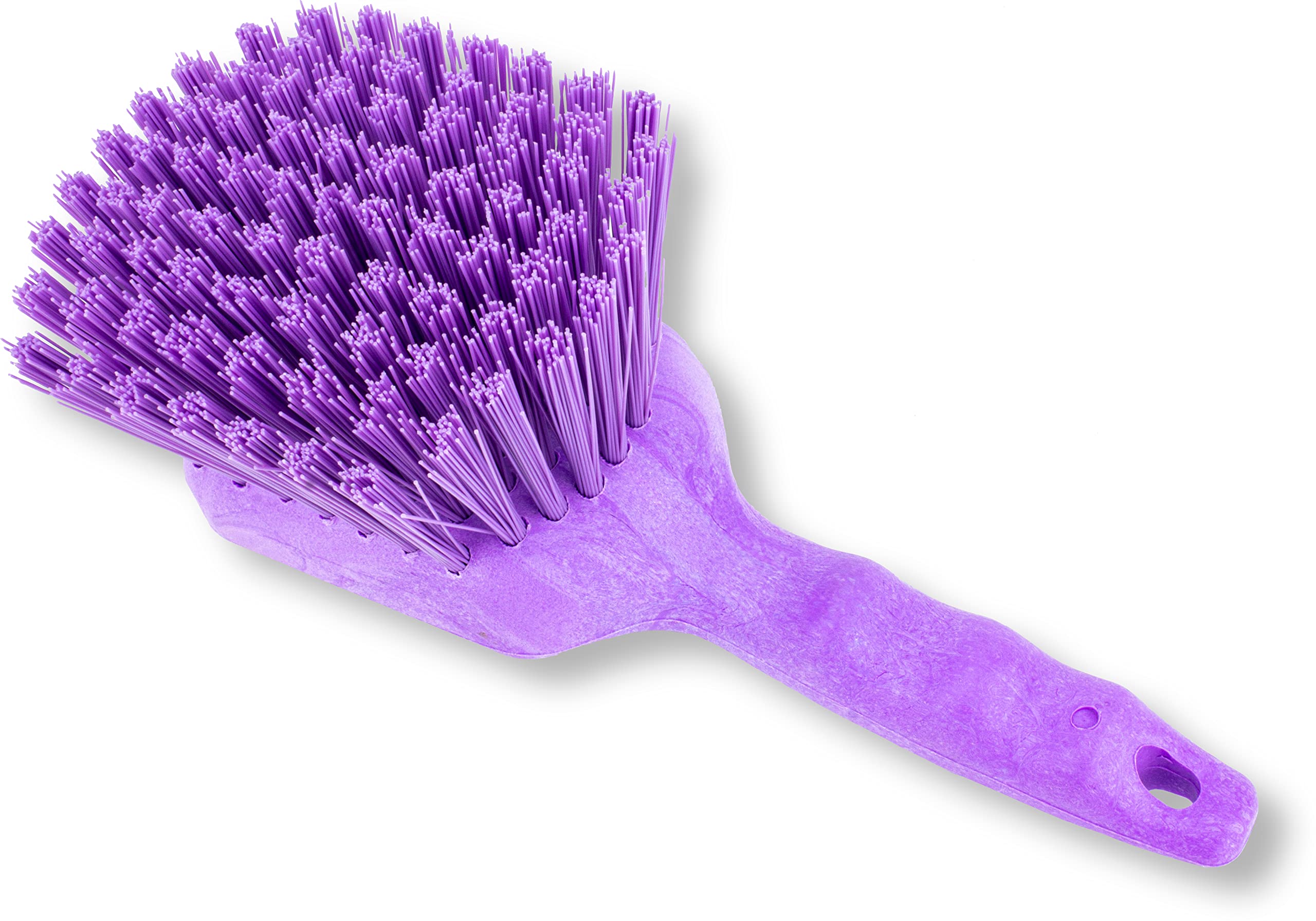 Carlisle Swivel Scrub Brush | Purple Polyester Bristles for Cleaning