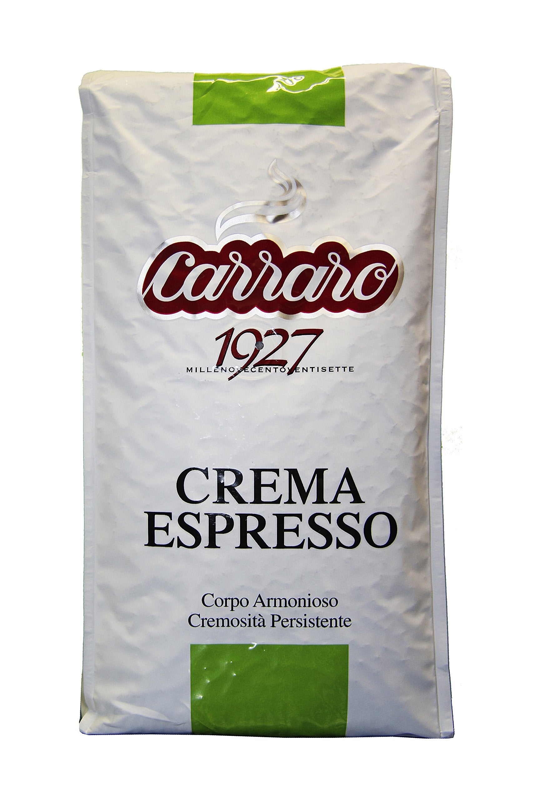 Carraro 1927 Crema Espresso Coffee Beans - Arabica & Robusta Blend 1kg