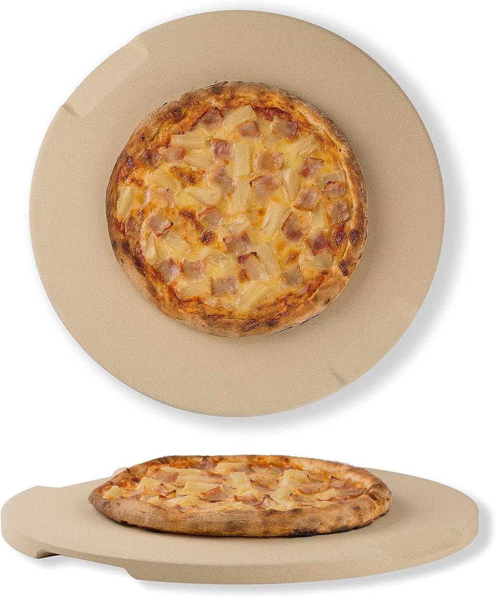 ROCKSHEAT Round Pizza Stone for Oven and Grill | 38cm Baking Stone