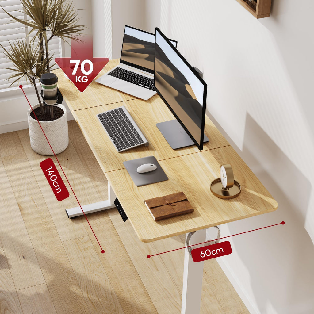 SANODESK 140 * 60 Electric Standing Desk Height Adjustable Standing Desk with Cable Management Tray Sit Stand Table Adjustable Desk Stand Up Desk - image 4