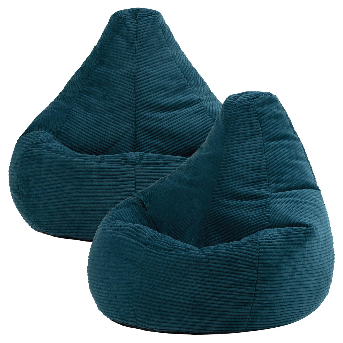 icon Dalton Cord Bean Bag with Filling Included, Set of 2, Teal - image 1