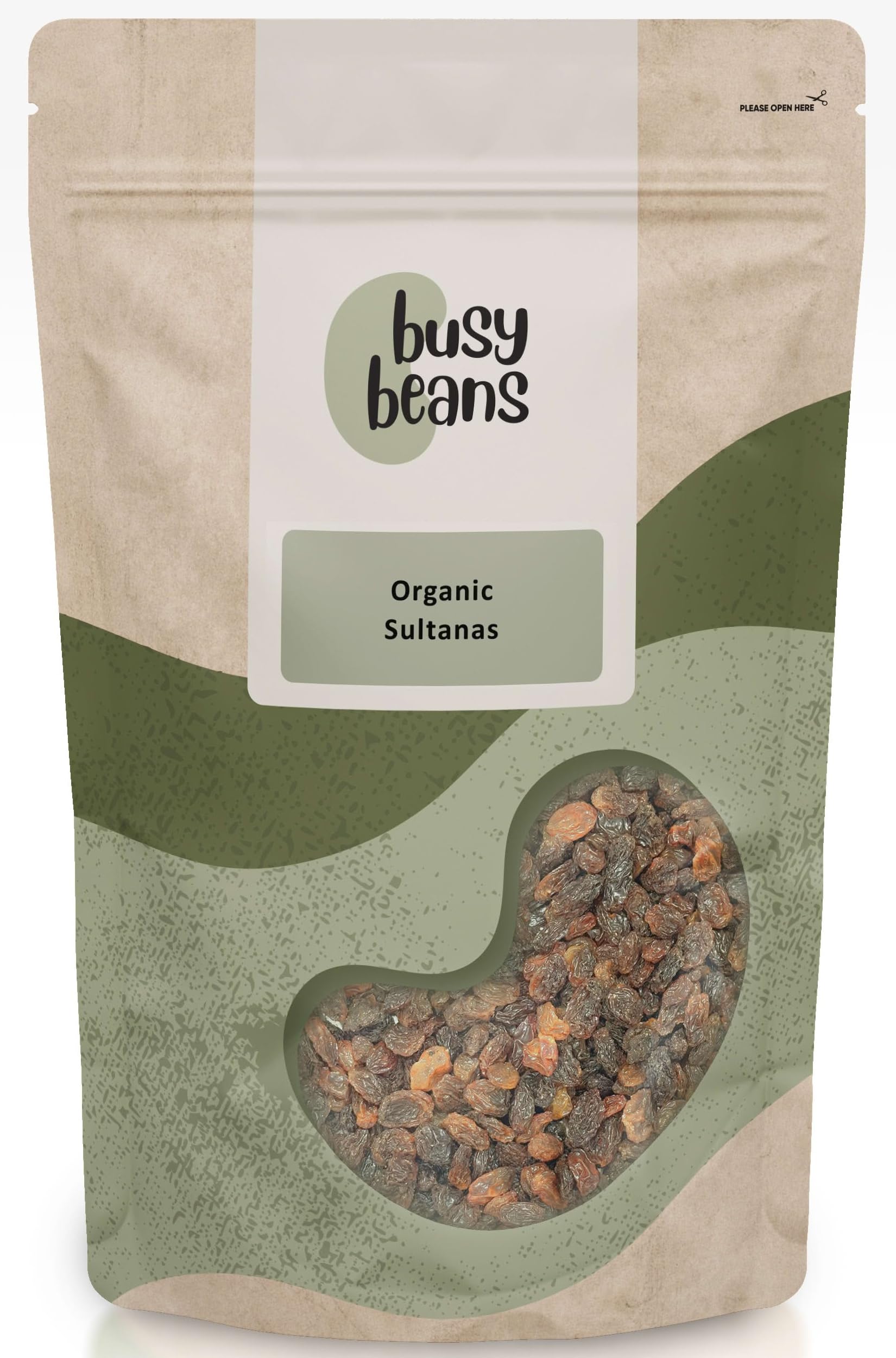 Busy Beans Organic Sun Dried Sultanas | Certified Organic Raisins - 1kg