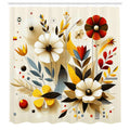 Abakuhaus Floral Shower Curtain | Waterproof Fabric Bathroom Decor – 175x200cm