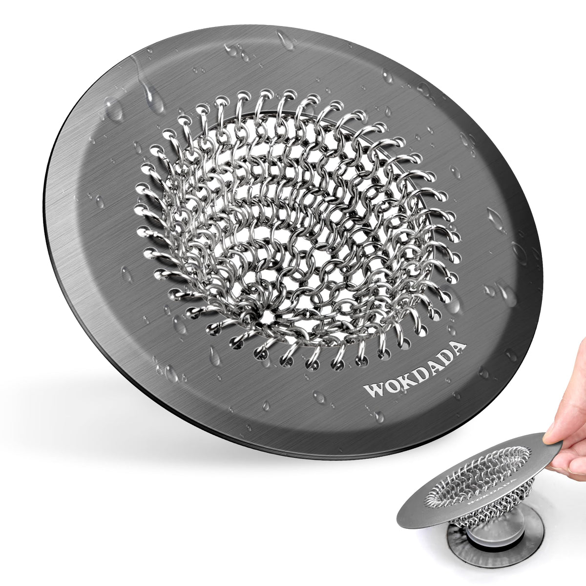 WOKDADA Shower Hair Drain Catcher, Easy Clean Bathtub Drain Hair Catcher, Fast Drainage Tub Drain Protector - image 1