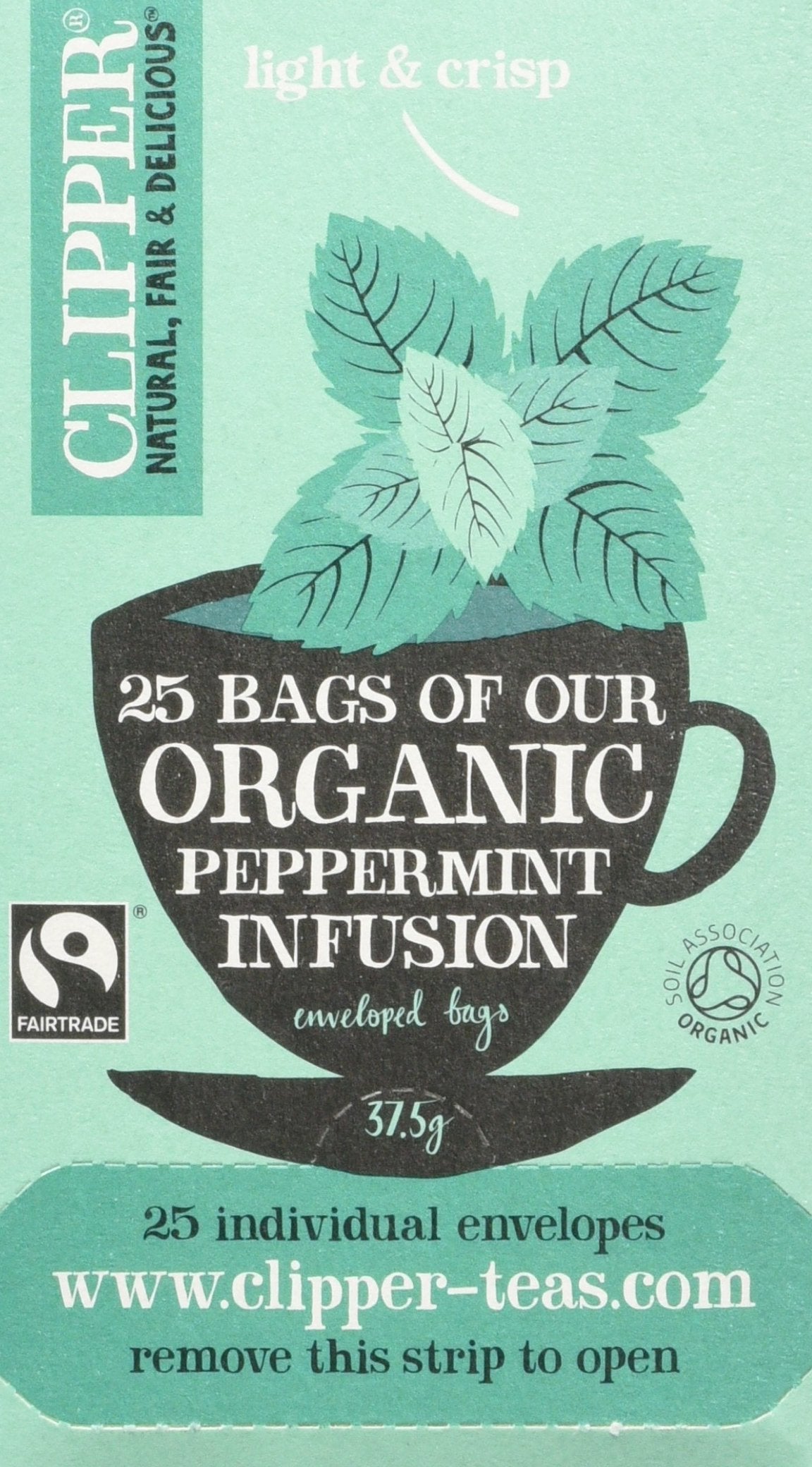 Clipper Organic Peppermint Herbal Tea - 150 Teabags (Pack of 6)