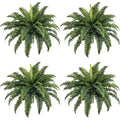 Forest Prince Artificial Boston Ferns - 4 Pack Large 33in Fake Plants