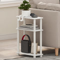 Furinno TURN-N-TUBE Narrow Side Table, 3-Tier Rectangular Modern End Table with Storage Shelf, Slim Toolless Assembly Nightstand, Night Stand - image 1
