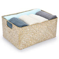 IGNPION Seagrass Storage Basket Woven Seagrass Desktop Rectangular Bathroom Storage Organiser Box - image 1