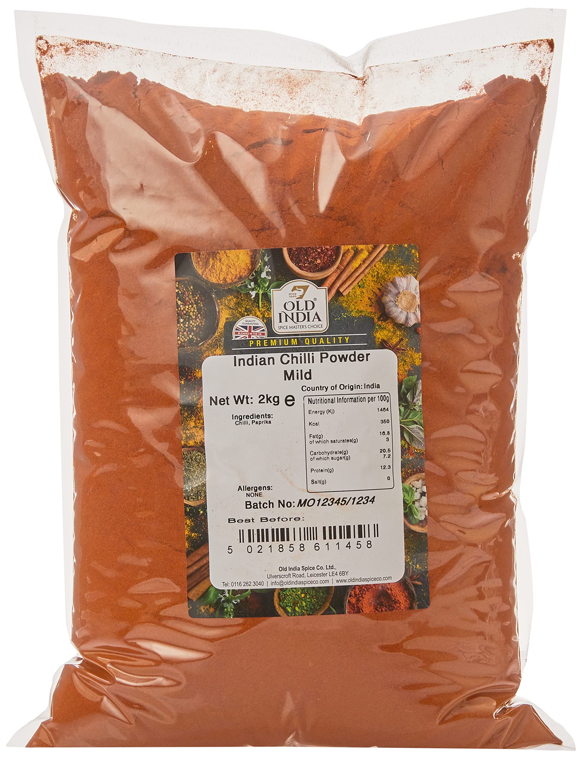 Old India Mild Chilli Powder – 2kg Bulk Indian Spice for Cooking