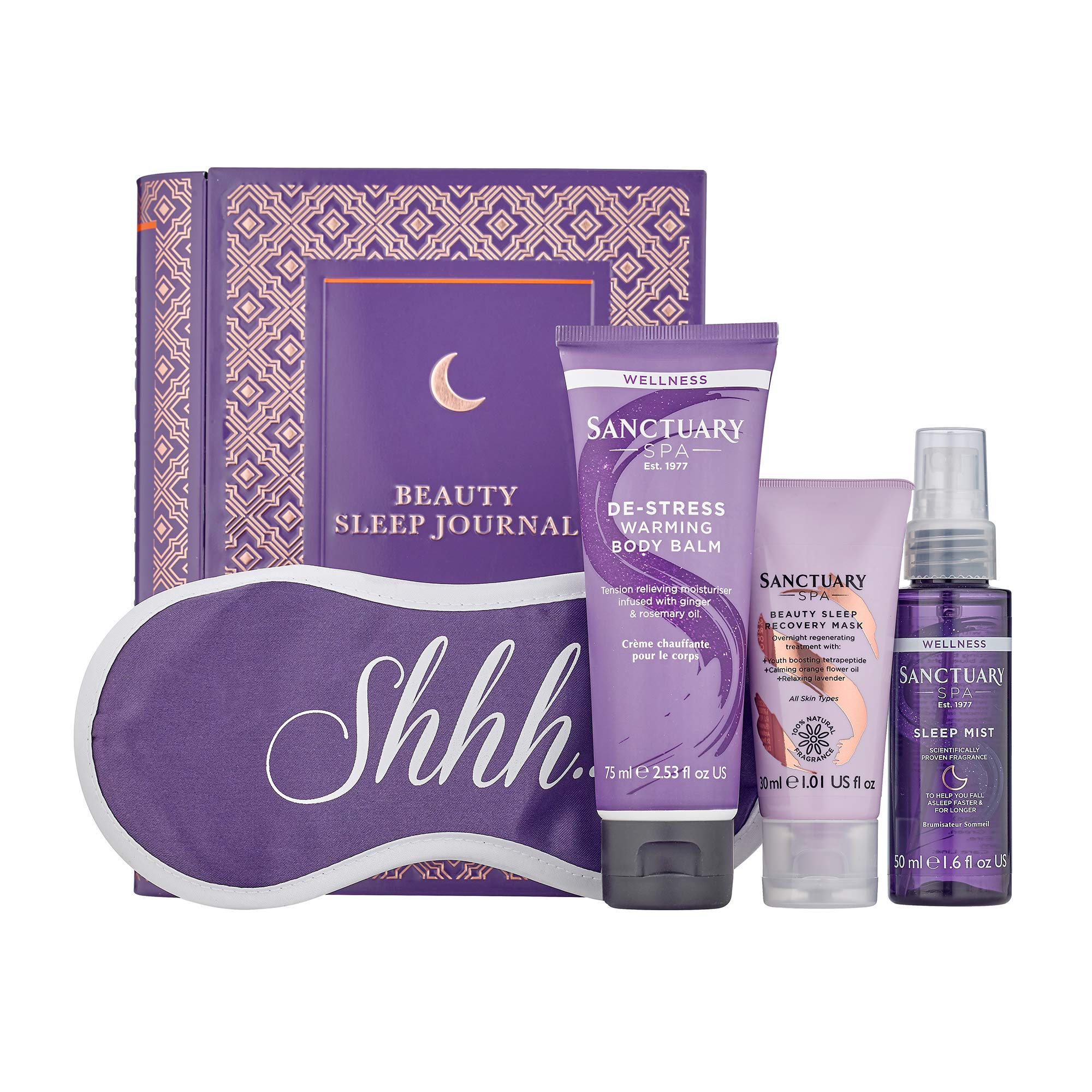 Sanctuary Spa Beauty Sleep Journal Gift Set | Vegan Wellness Kit