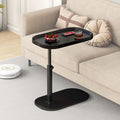 YUTVCZO Adjustable Height C Shaped Side Table, 360°Swivel Sofa C Tables That Slide Under, Small Tv Tray for Sofa Arm and Bedside