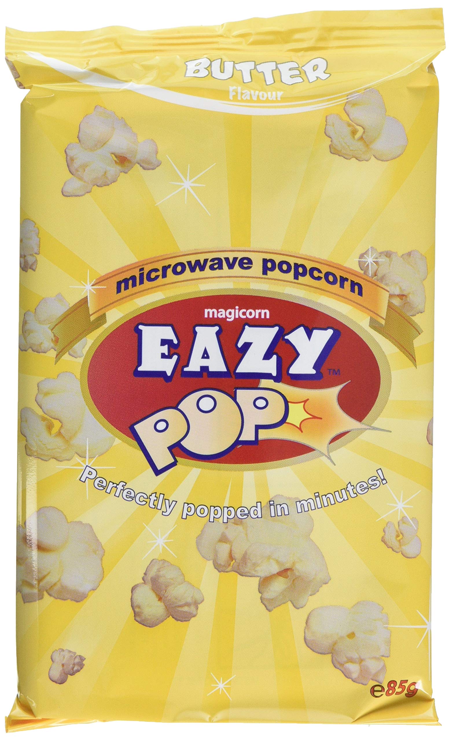 Eazypop Microwave Popcorn Butter Flavour - 85g Bags (Pack of 16)