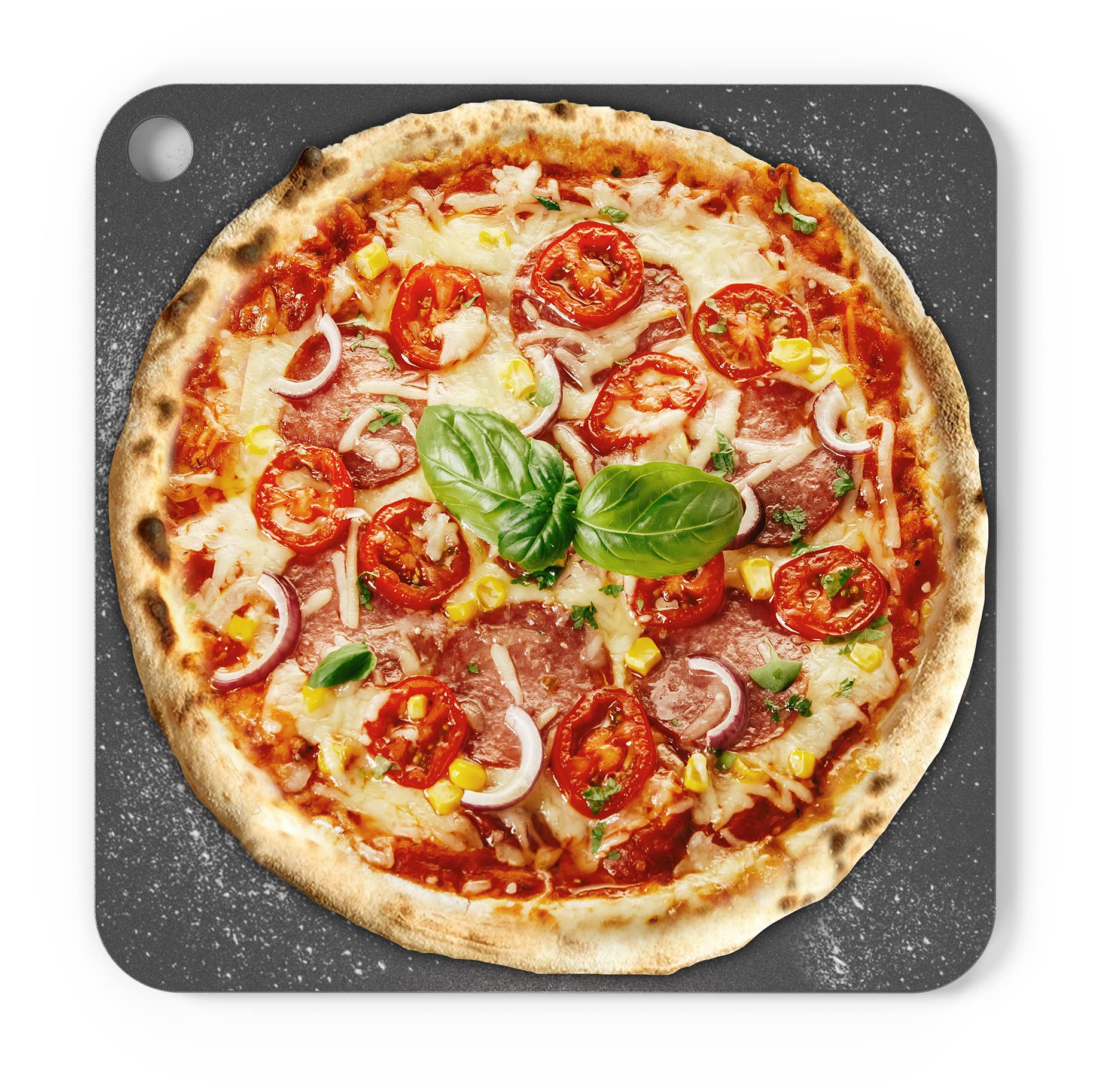 Chef Pomodoro Pizza Steel – 13-Inch Pre-Seasoned Carbon Steel Baking Stone
