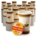 Shefa 10oz Paper Coffee Cups – 1000 Pack Heat-Resistant Disposable Cups