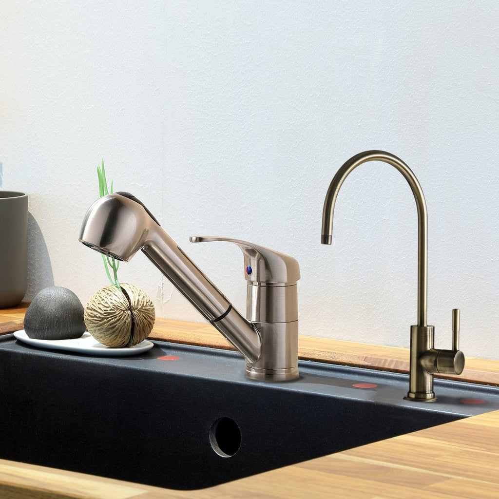 iSpring GK1-AB Drinking Water Faucet - Antique Brass RO Sink Faucet